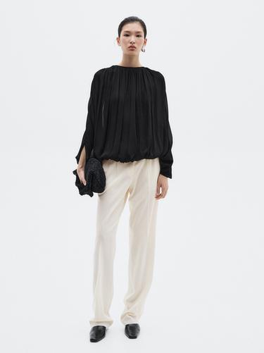 Zara Trousers with double darts - LIMITED - Oyster-white