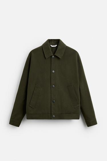 TWILL TEXTURED JACKET - Khaki by Zara - Image 5