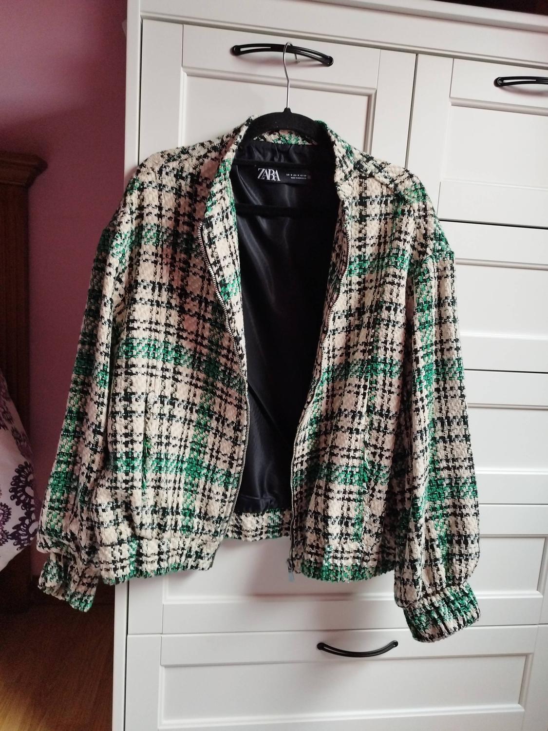 CHECK TEXTURED BOMBER JACKET - Image 5