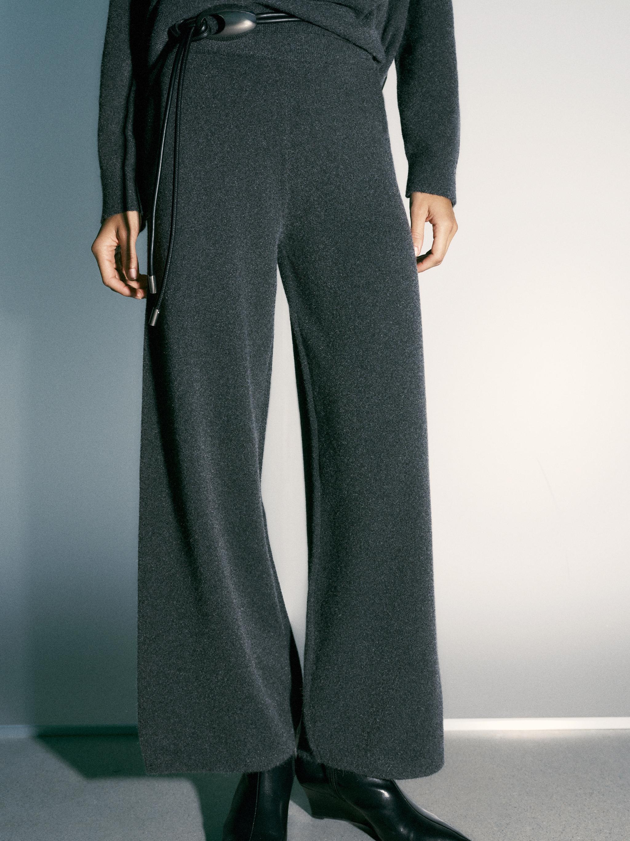 Knit Wide-Leg Pants by Zara