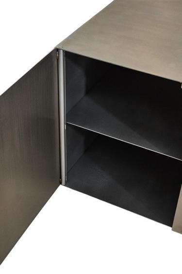 Zara STEEL TABLE - Matte silver