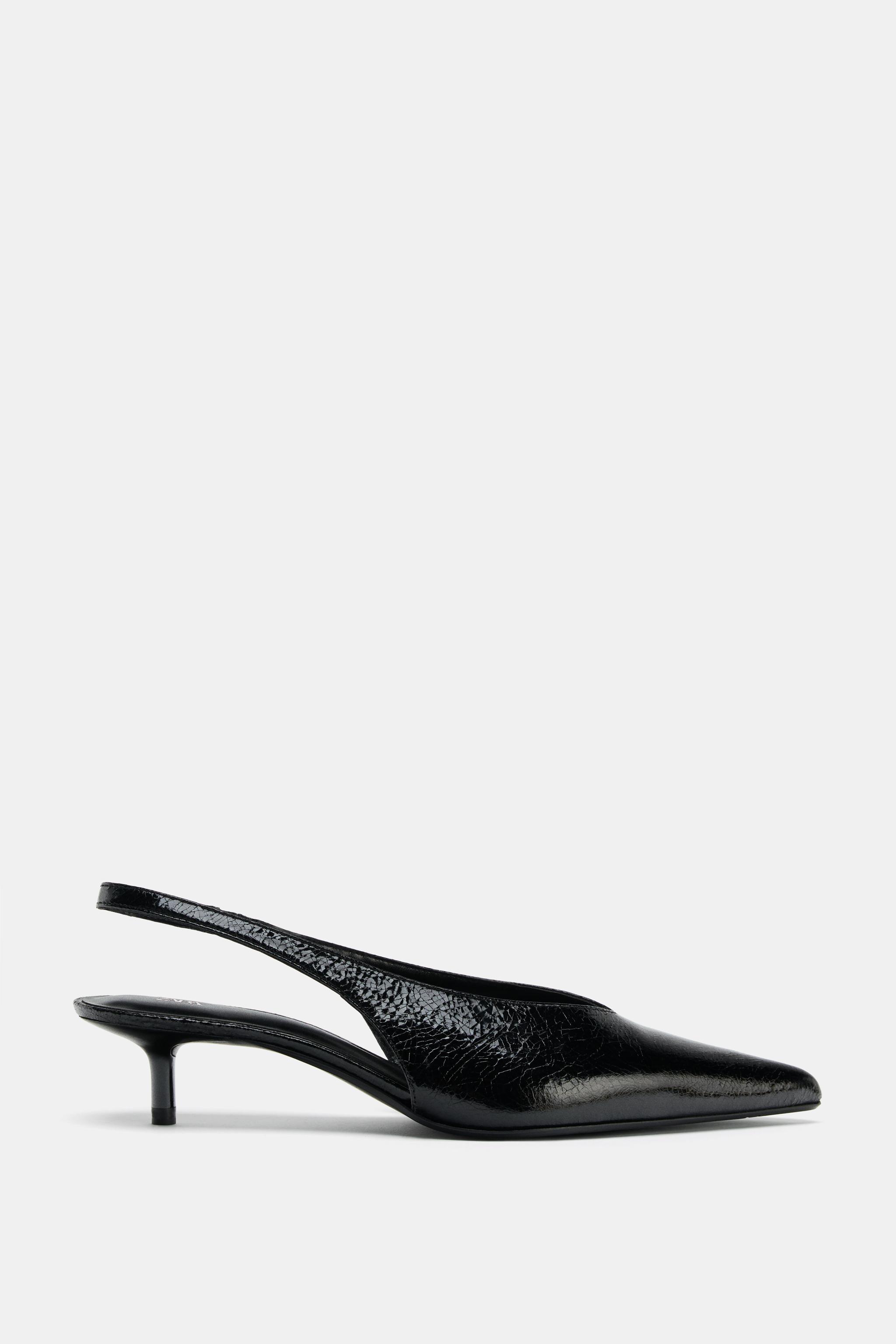SLINGBACK HIGH-HEEL SHOES Black ZARA India
