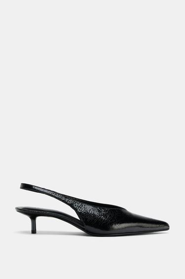 SLINGBACK HIGH-HEEL SHOES - Black by Zara