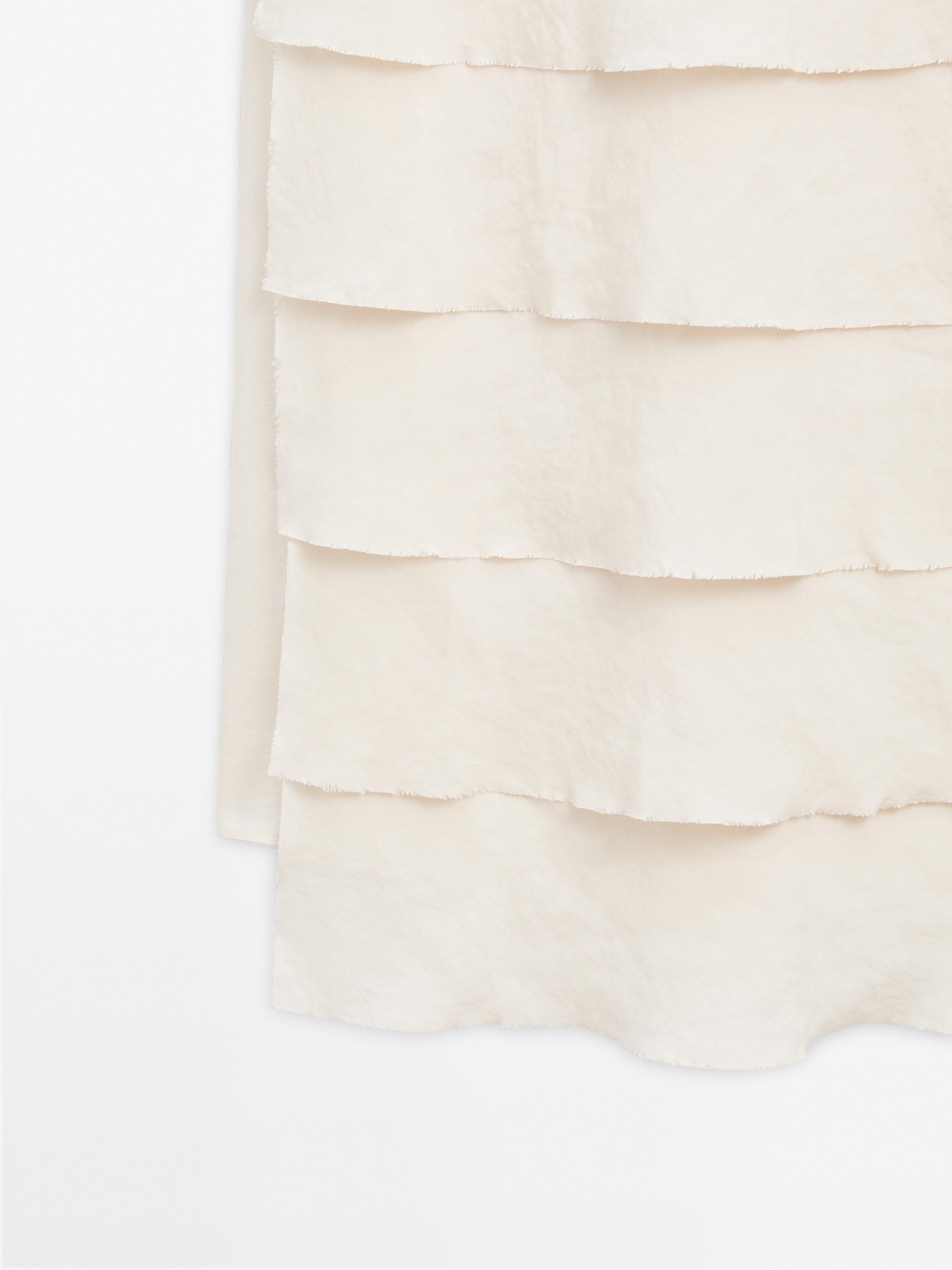 Long flowing dress with ruffles