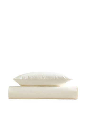 KIDS' DUVET COVER WITH EMBROIDERED TRIM - Oyster-white by Zara