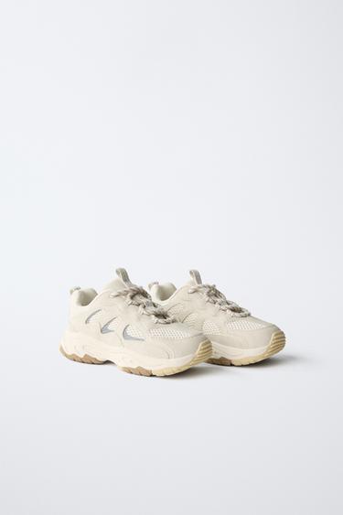 BASKET DE SPORT EN RÉSILLE - Blanc de Zara - Image 1