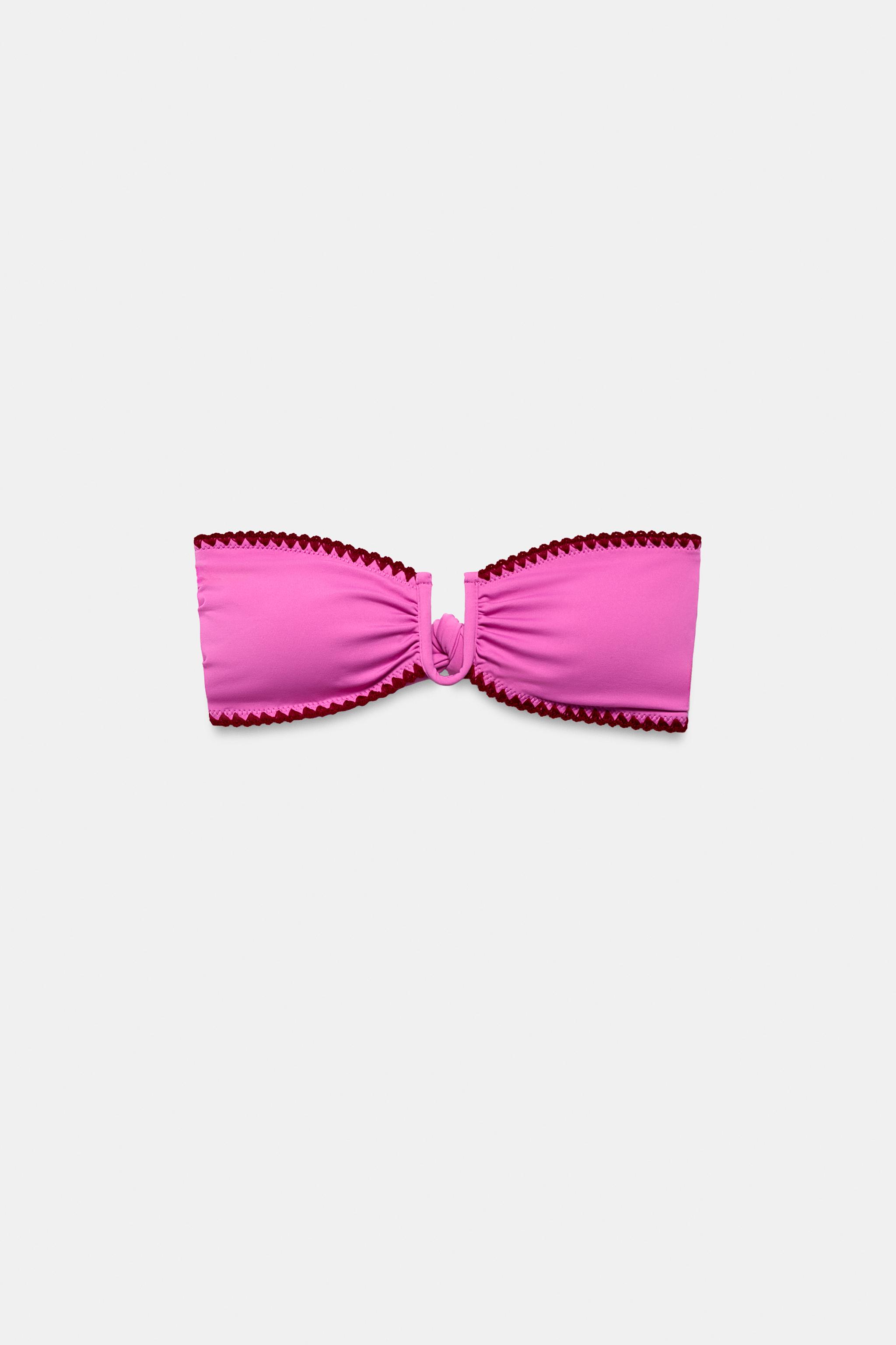 SEAMED BANDEAU BIKINI TOP