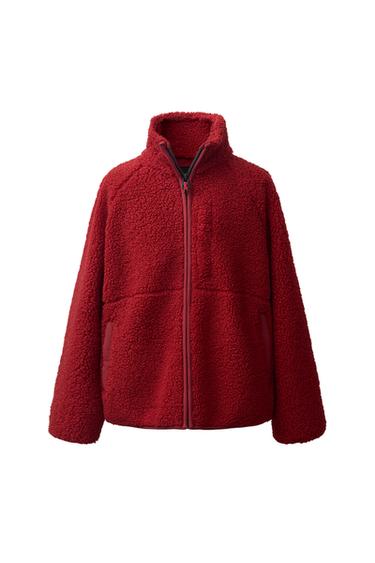 CAZADORA BORREGUILLO - Rojo de Zara