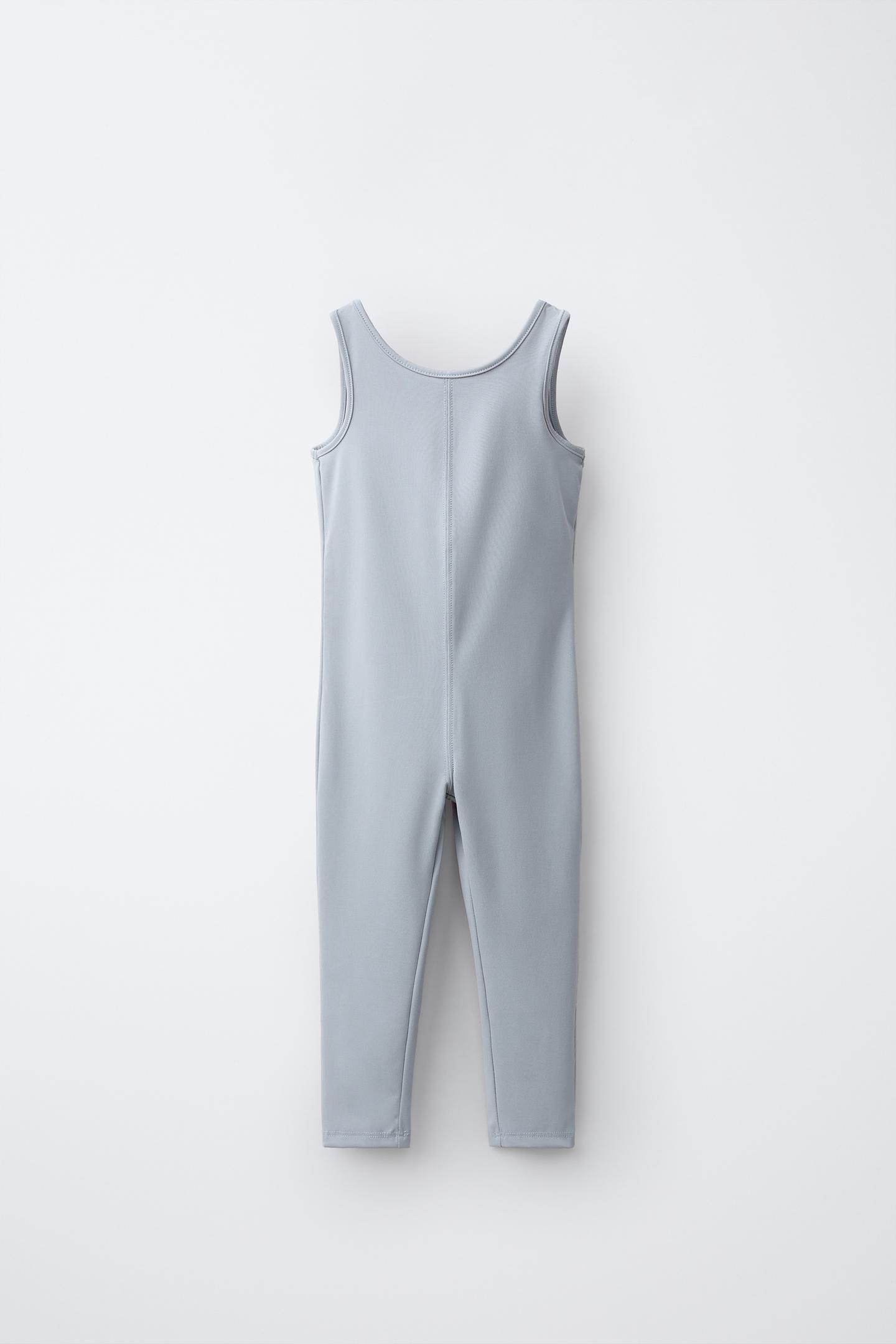 Детский комбинезон Zara Technical Ballet Jumpsuit, цвет: Серый — фото 1