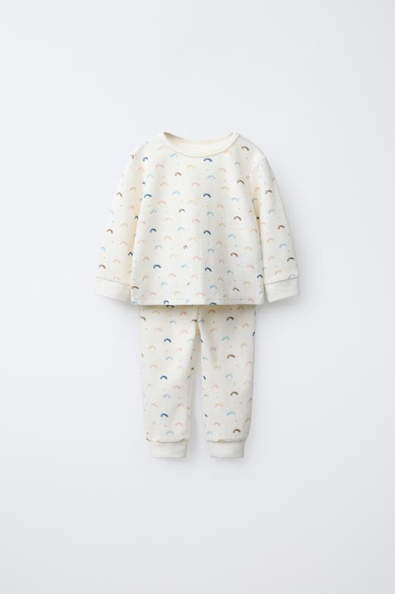 2-6 ANS/ PYJAMA EN VELOURS ARC-EN-CIEL