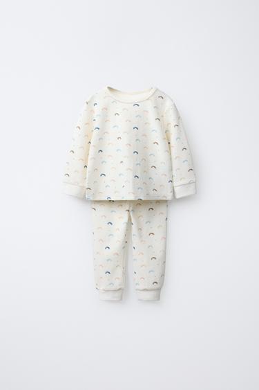 2-6 AÑOS/ PIJAMA VELOUR ARCOIRIS - Crudo de Zara