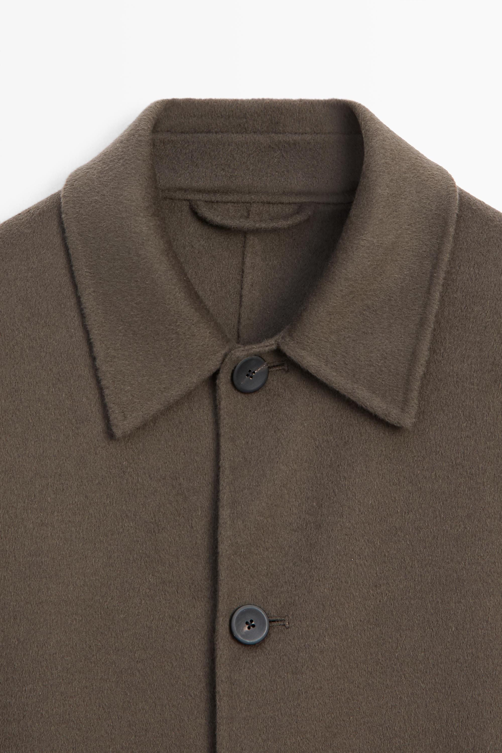 Manteau long en mélange de laine