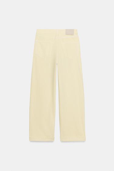 ZW COLLECTION BAGGY-JEANS MIT MITTELHOHEM BUND - Gelb von Zara