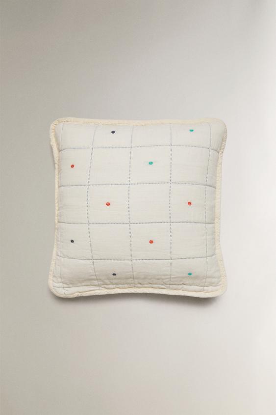 CAPA DE ALMOFADA XADREZ E PONTOS - Multicolor da Zara - Imagem 0