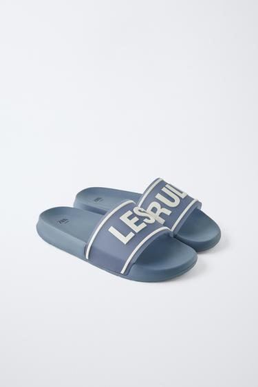 Zara POOL SLIDES - Blue