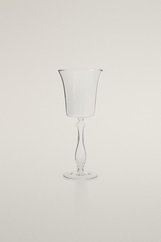 ENGRAVED-EFFECT CRYSTALLINE WINE GLASS - Transparent by Zara - Image 0