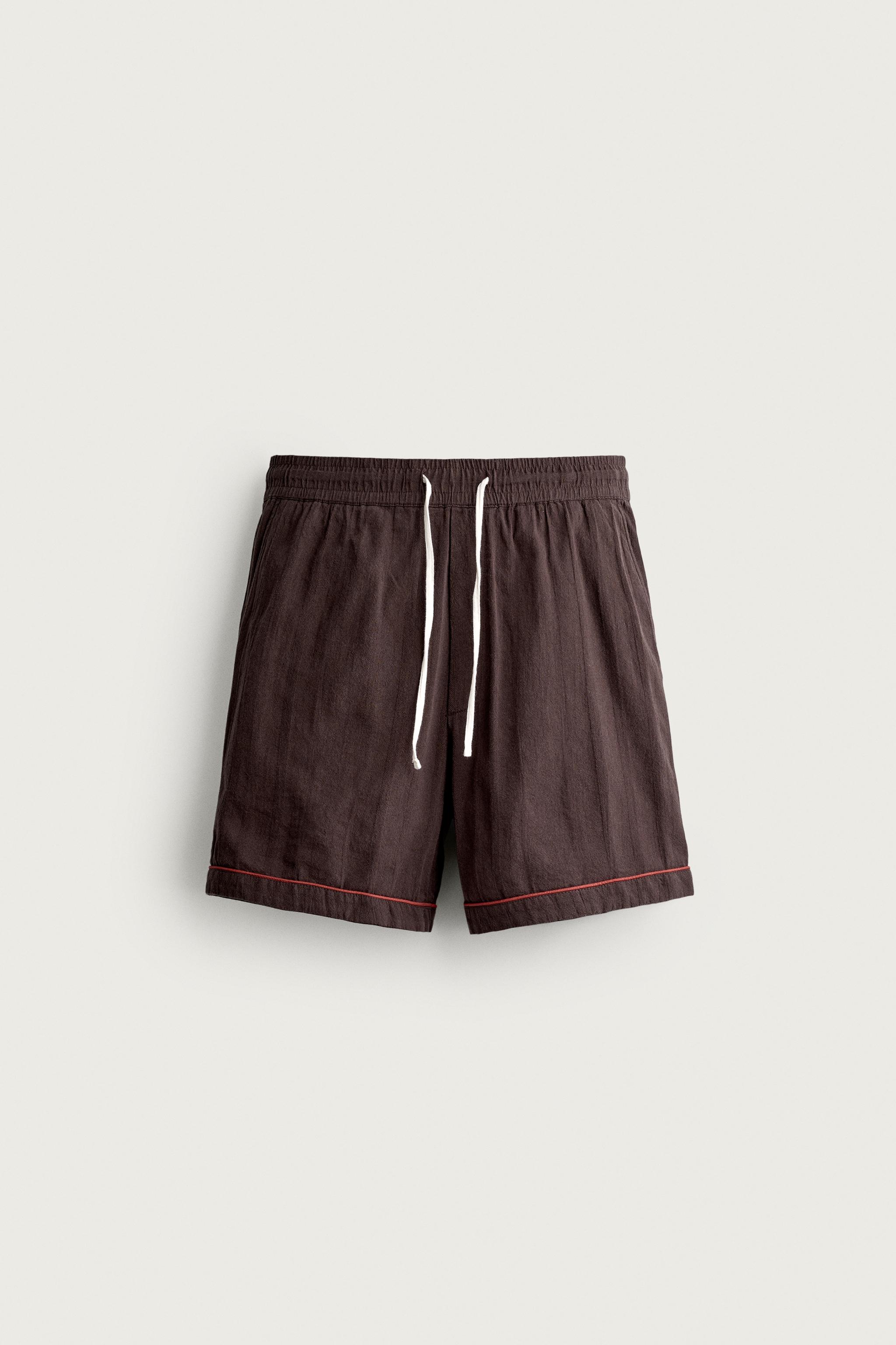 Мужские шорты Zara TOMATO EMBROIDERY SHORTS — фото 6
