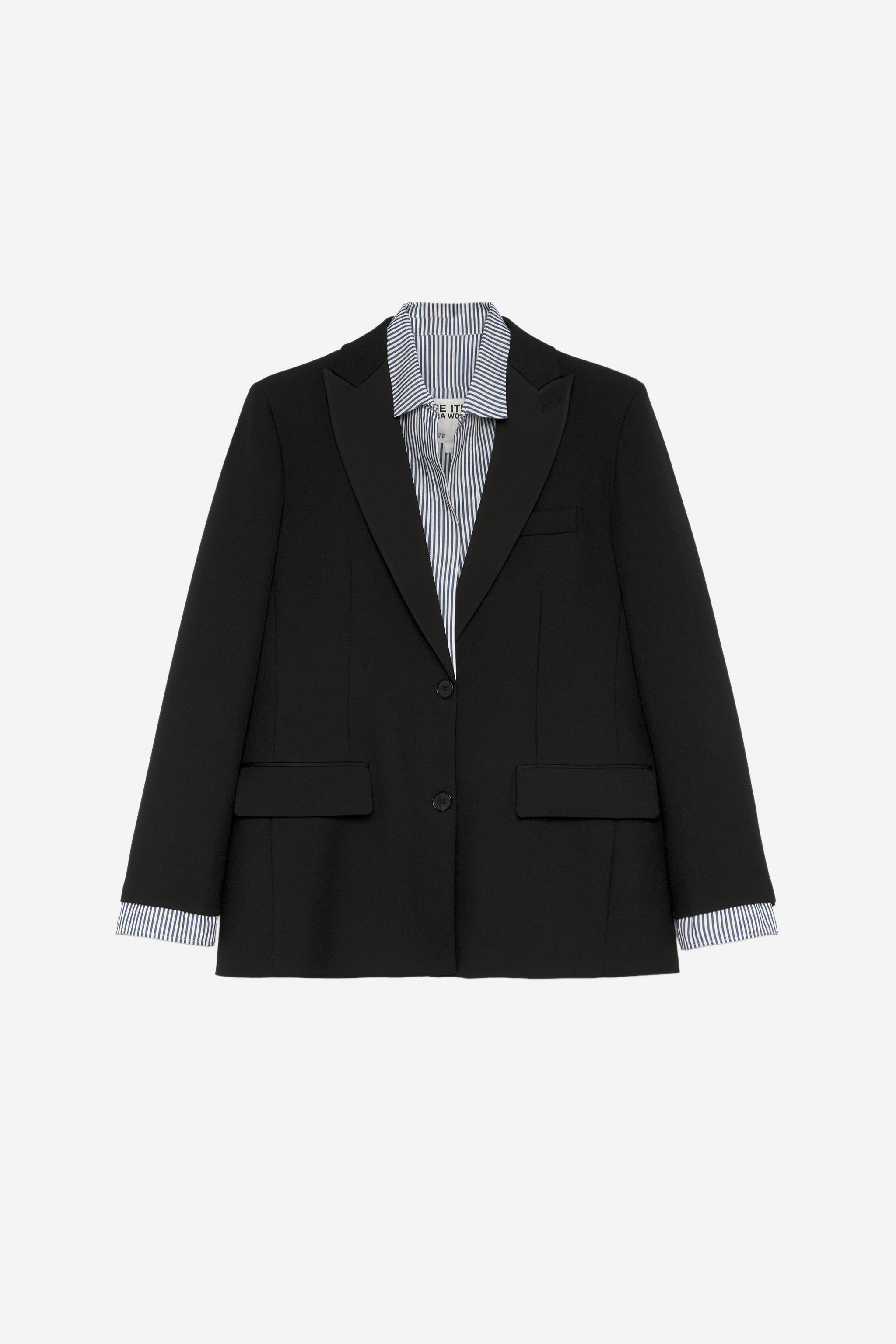 BLAZER COMBINÉE LAINE 100 % - THE ITEM ZARA WOMAN