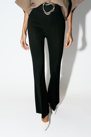 FLARE BUCKLE LEGGINGS — Black 1