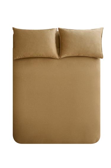 FUNDA NÓRDICA LINO LAVADO (140 GXM²) - Caramelo de Zara