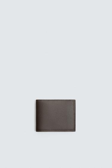 TEXTURED WALLET - Brown by Zara