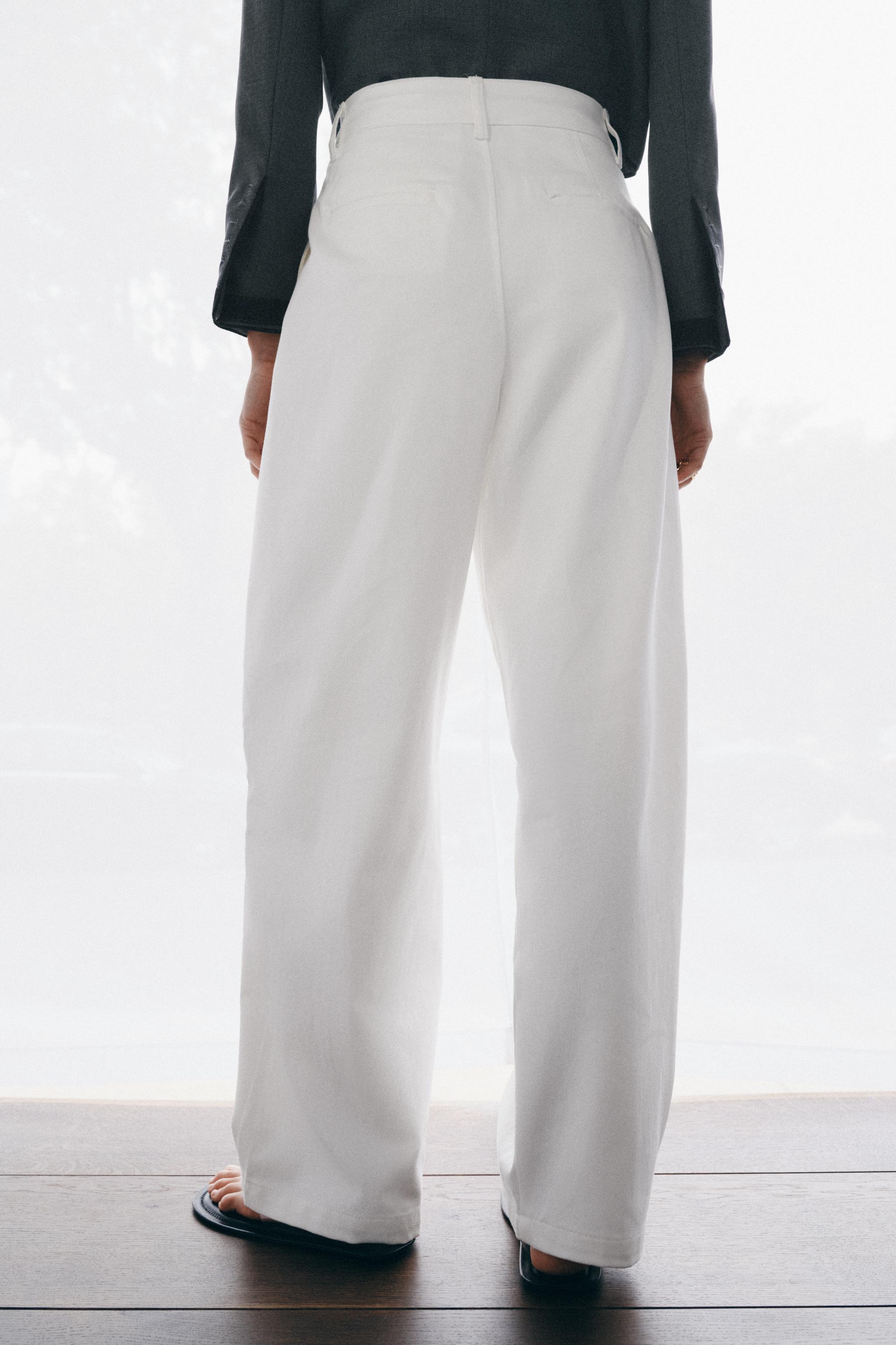 ZW COLLECTION バレルパンツ - ホワイト | ZARA Japan / 日本