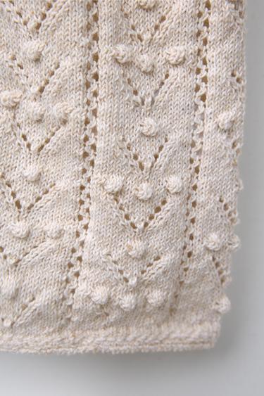 KNIT SHORT JUMPSUIT - Light beige by Zara - Image 3
