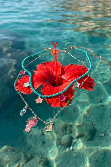 Zara TWO-PACK OF VAIANA © DISNEY BEADED NECKLACES - Turquoise
