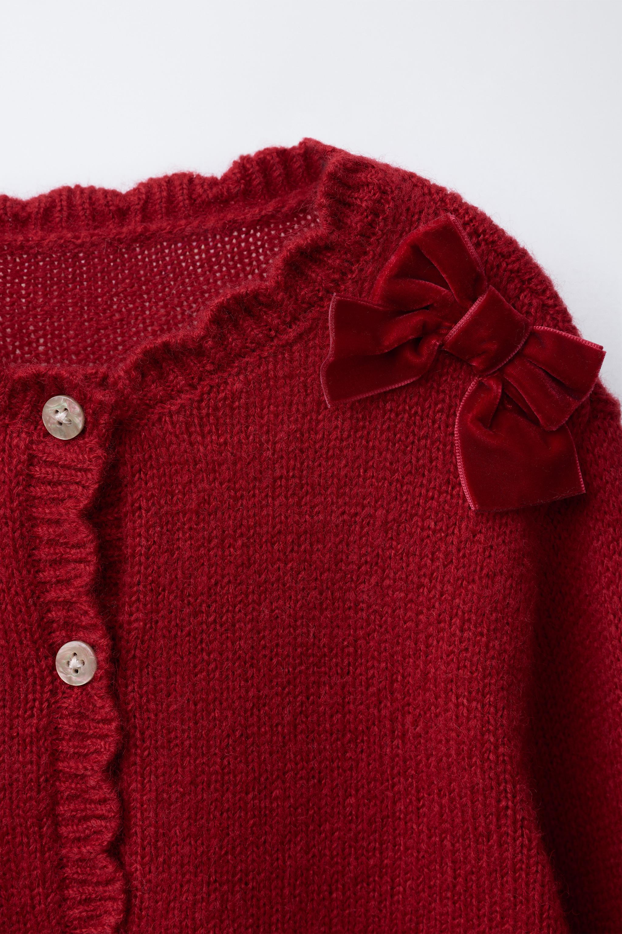 VELVET BOWS CARDIGAN