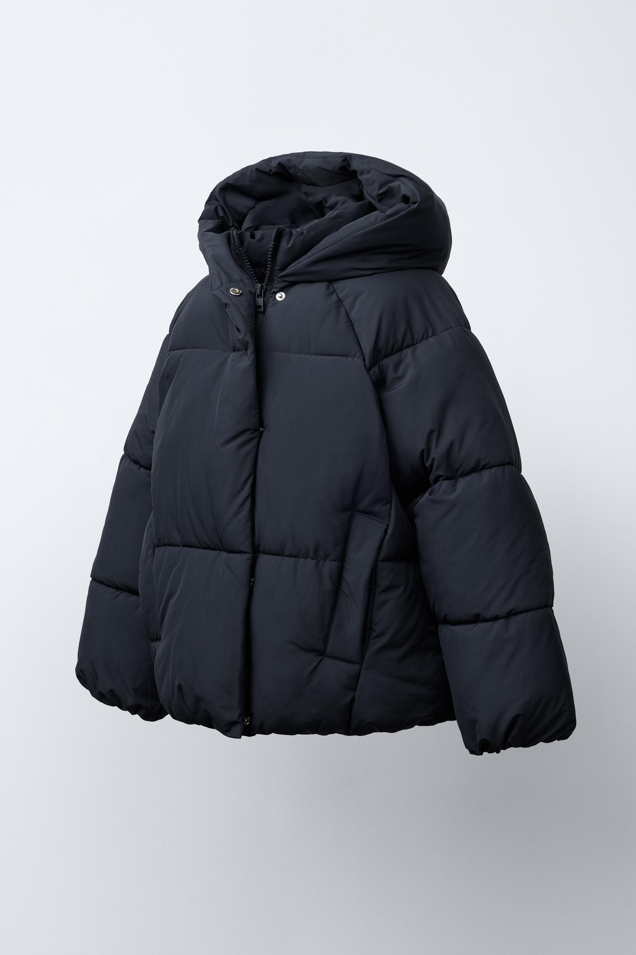 ZARA フード取り外し可能スタジャン 黒/白 05644801500-e1.jpg?ts=