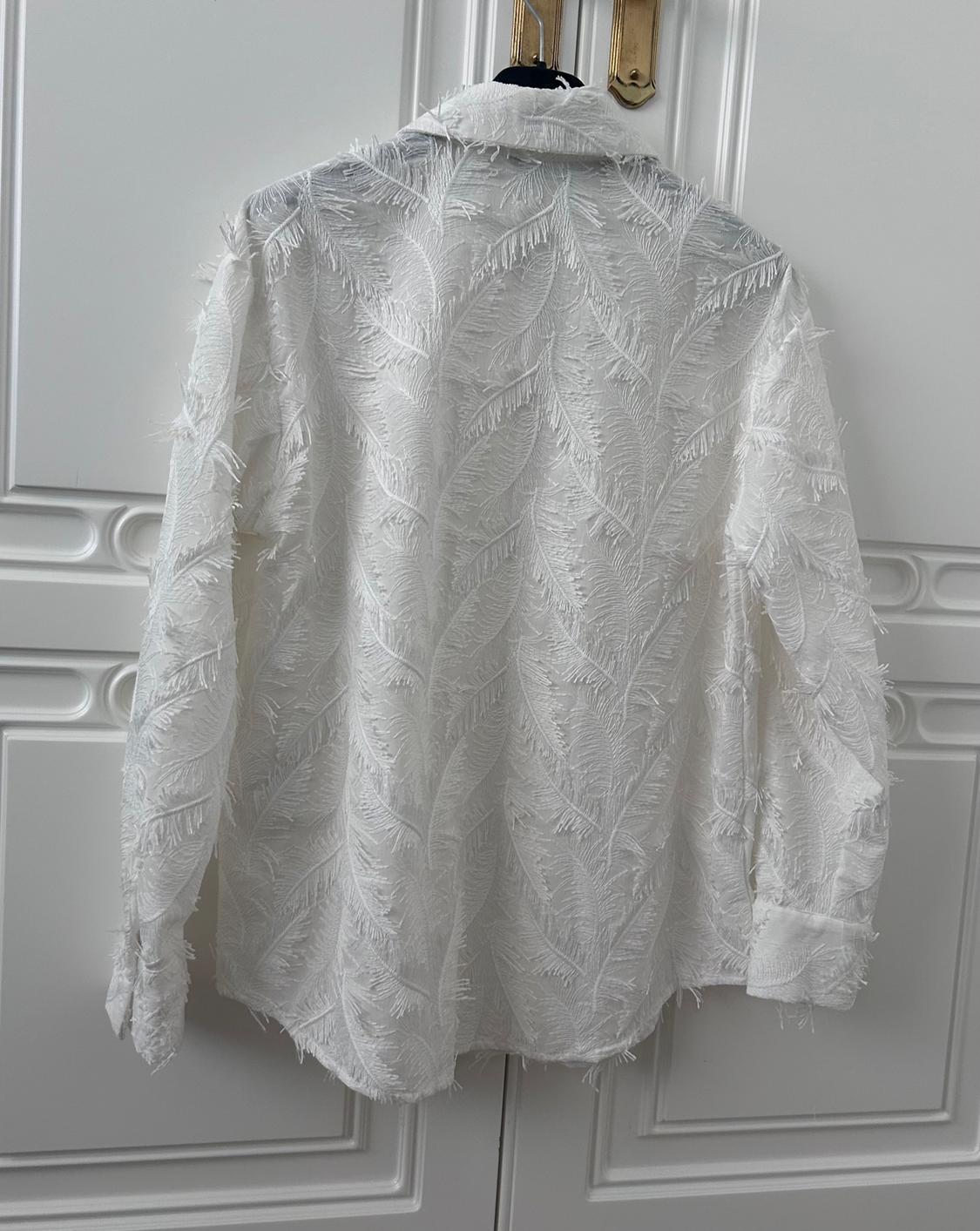 SHIRT WITH FRINGED TRIMS - Image 3