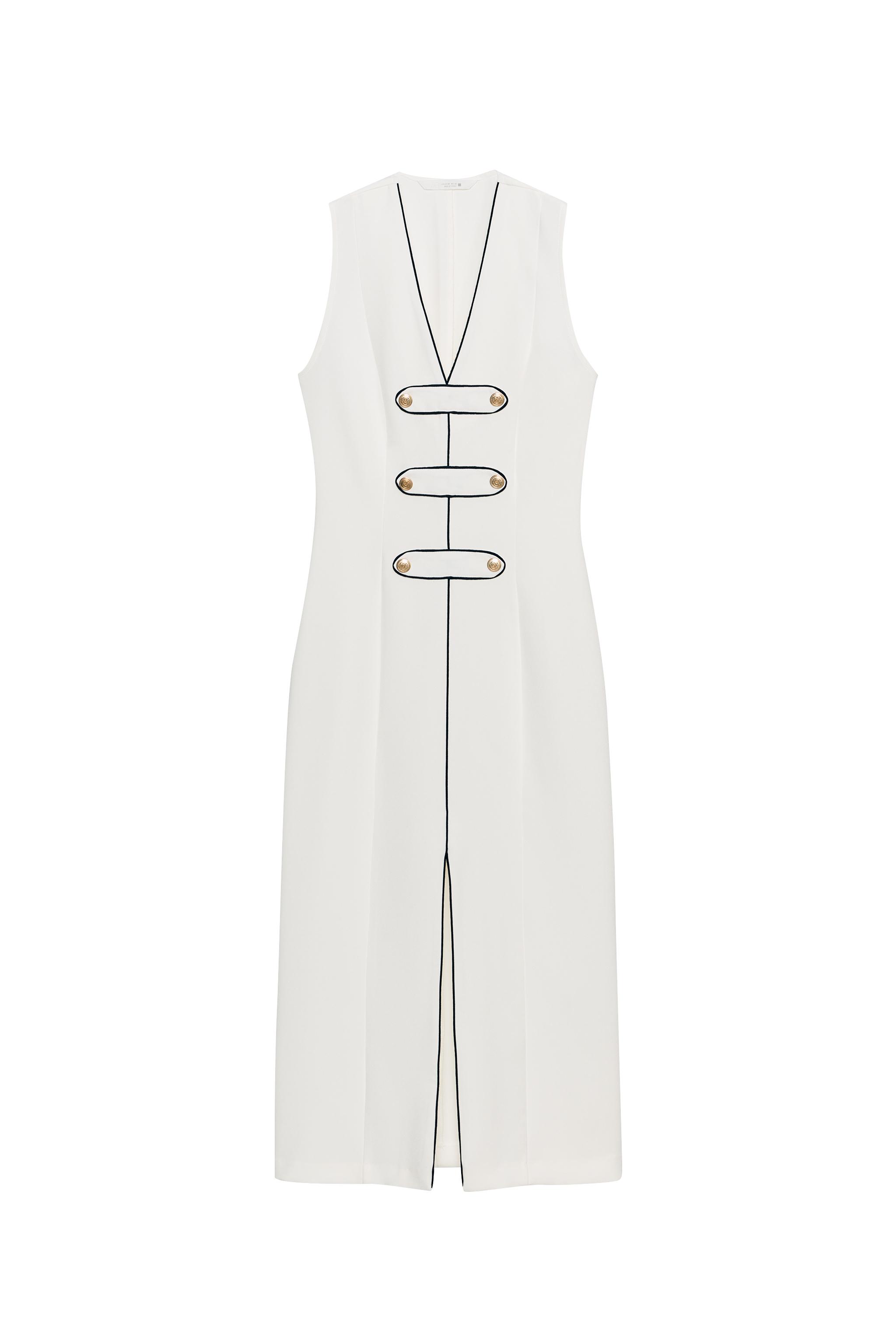 VESTIDO MIDI ALAMARES VIVOS CONTRASTE