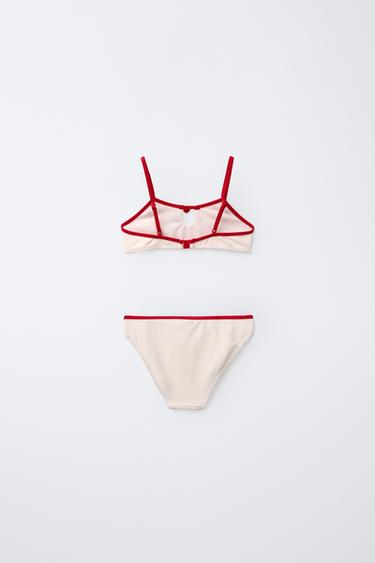6-14 YEARS / HEART-STRUCTURED BIKINI - Red by Zara - Image 1