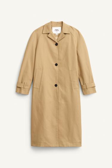 Zara LIMITED EDITION STRAIGHT TRENCH COAT - taupe brown