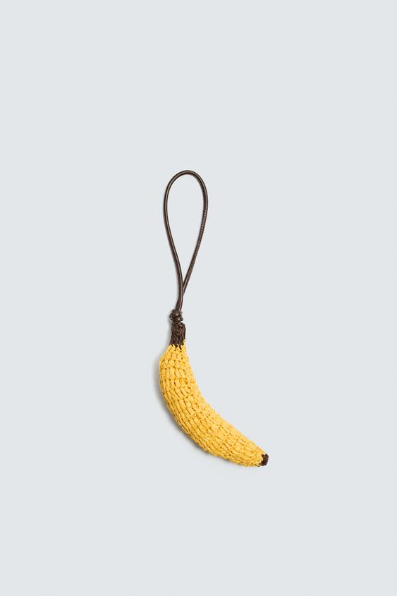 PORTE-CLÉS TRESSÉ - Jaune de Zara - Image 0