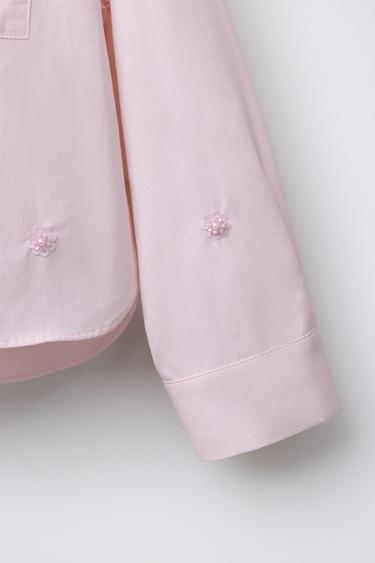 CHEMISE FLEURS FANTAISIE - Rose pâle de Zara - Image 3