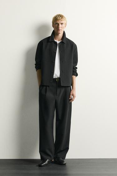 BOXY FIT OVERSHIRT - Black by Zara - Image 0