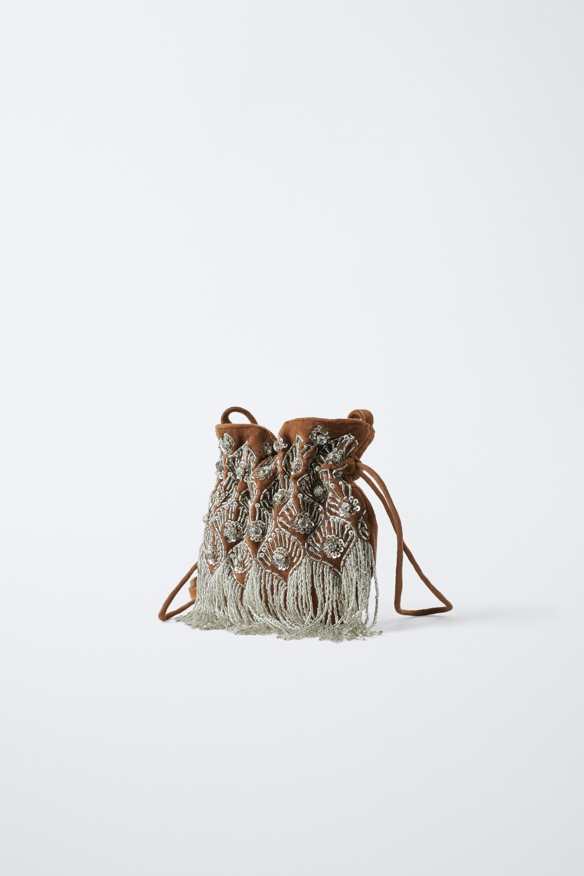 【ZARA】BEADED GRAB BAG Zara Beaded Bag | Pickle