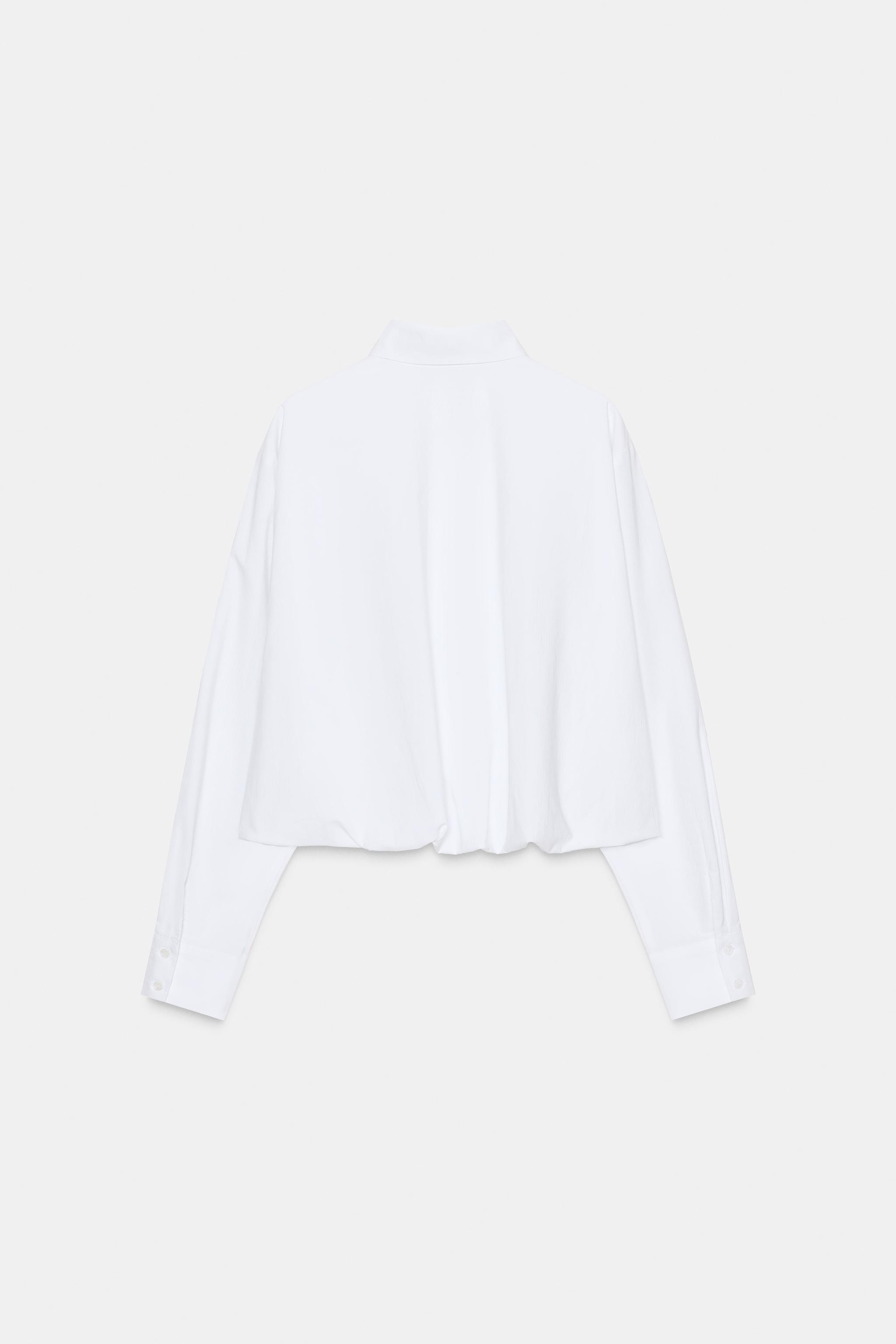 CHEMISE BOULE EN POPELINE