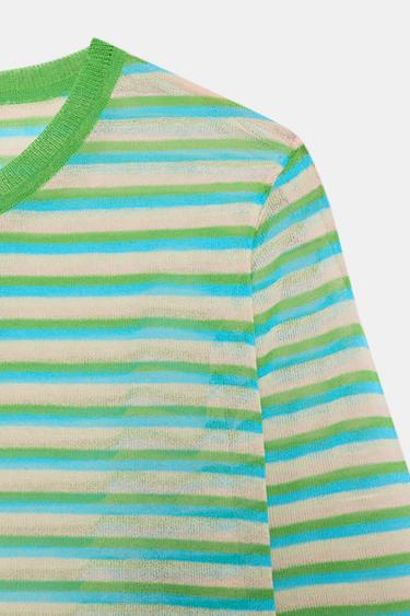 FINE KNIT STRIPED JUMPER - striped by Zara - Image 8