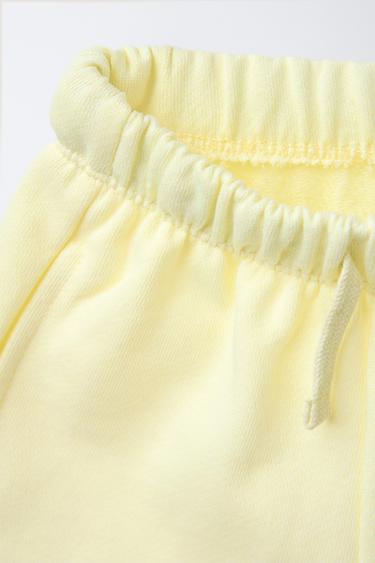 PLUSH JERSEY BERMUDAS WITH SLOGAN - Yellow by Zara - Image 2