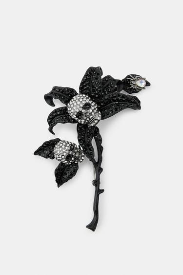 SKULL BROOCH - Black by Zara - Image 0