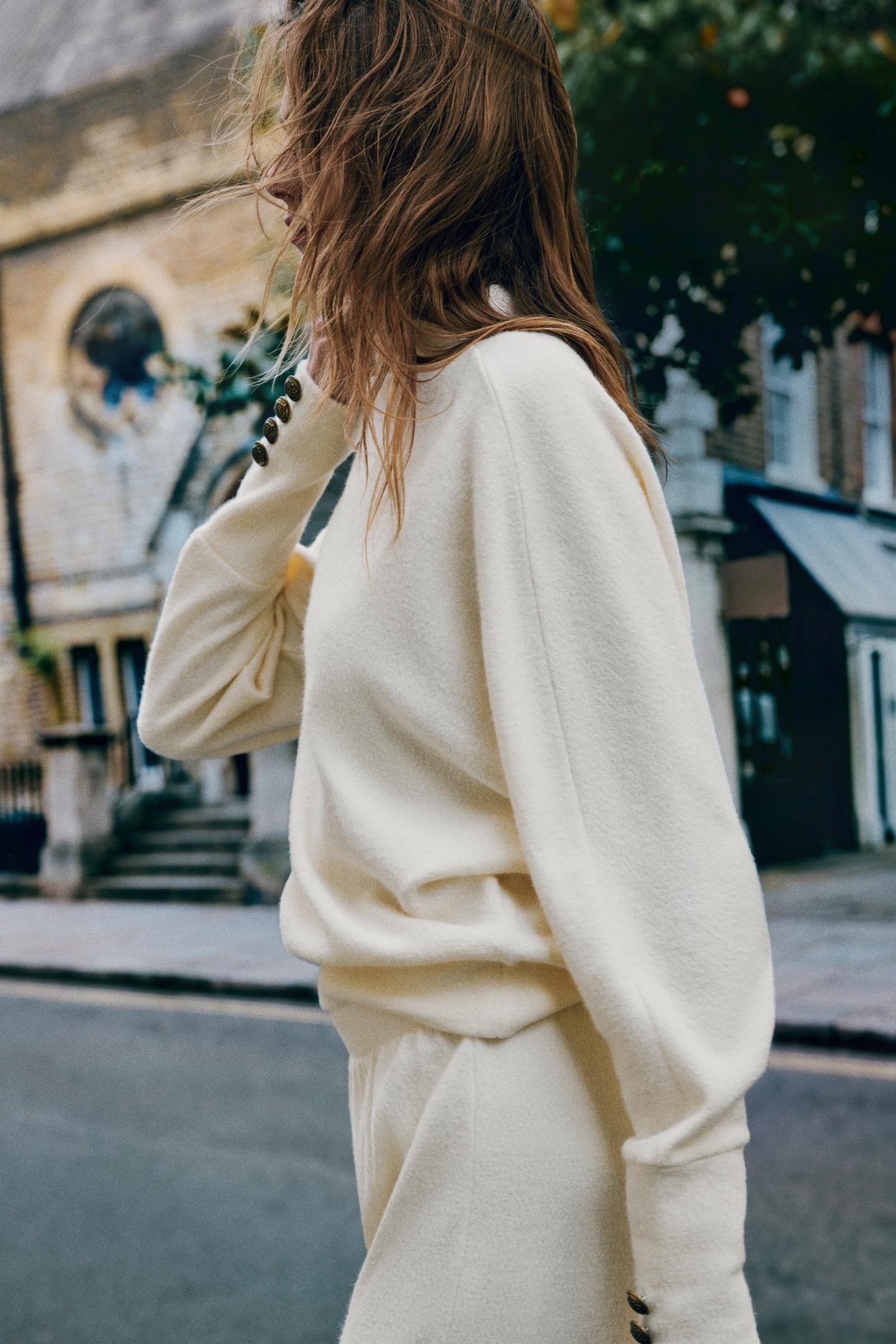 Женский топ Zara Soft, цвет: Экрю — фото 3