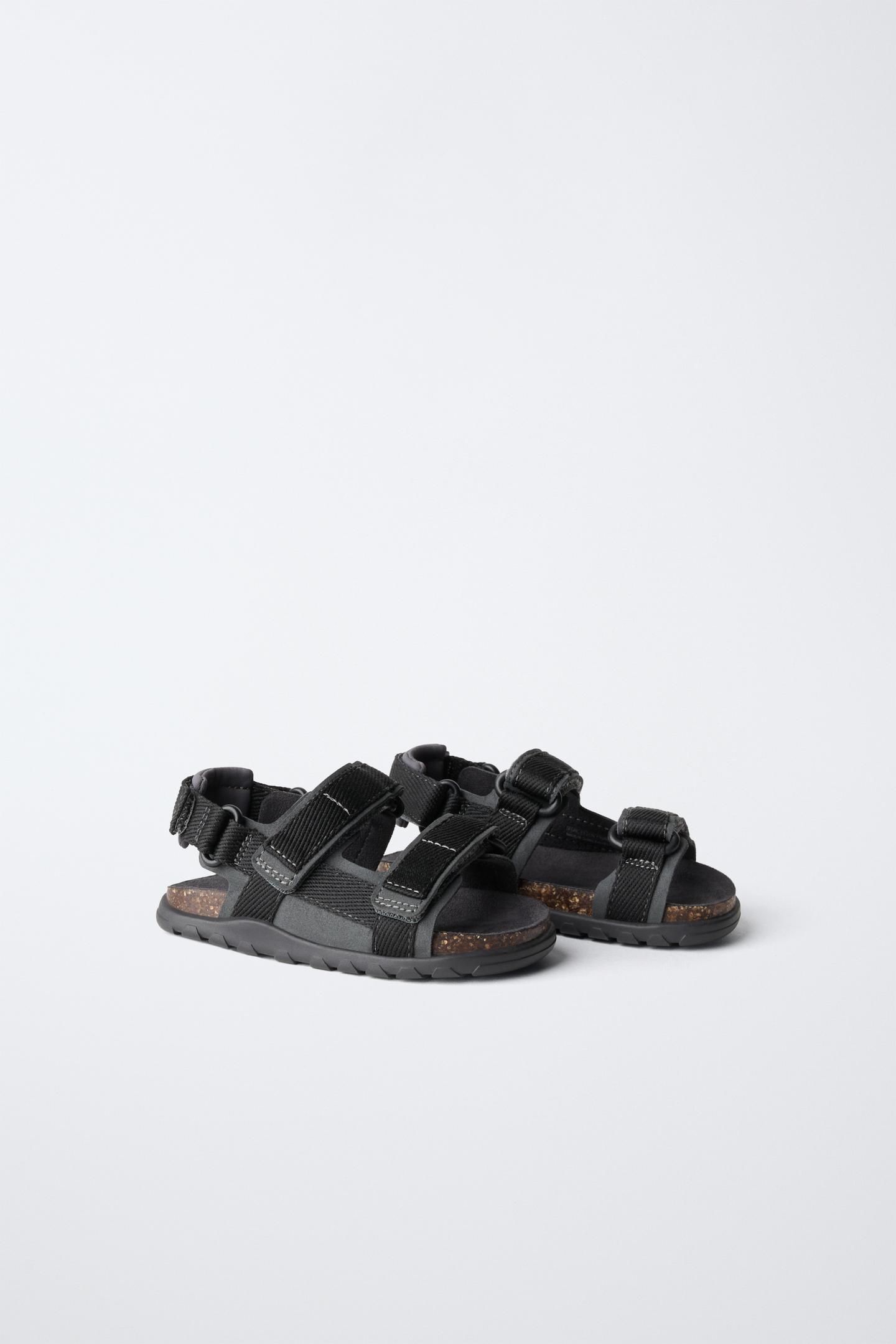 Детские сандалии Zara Barefoot Technical, цвет: Антрацитовый серый — фото 2