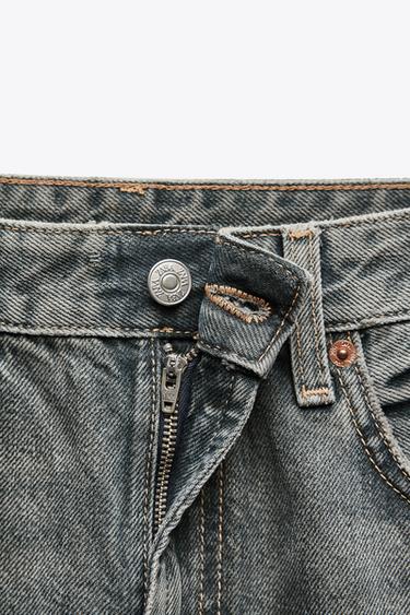 TRF WIDE-LEG MID-WAIST JEANS - Blue / Grey by Zara