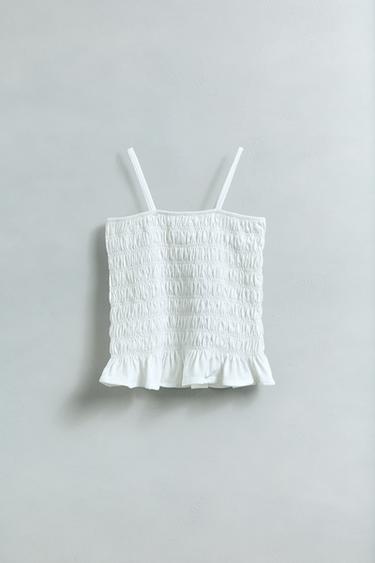 ELASTIC TRIM T-SHIRT - White by Zara