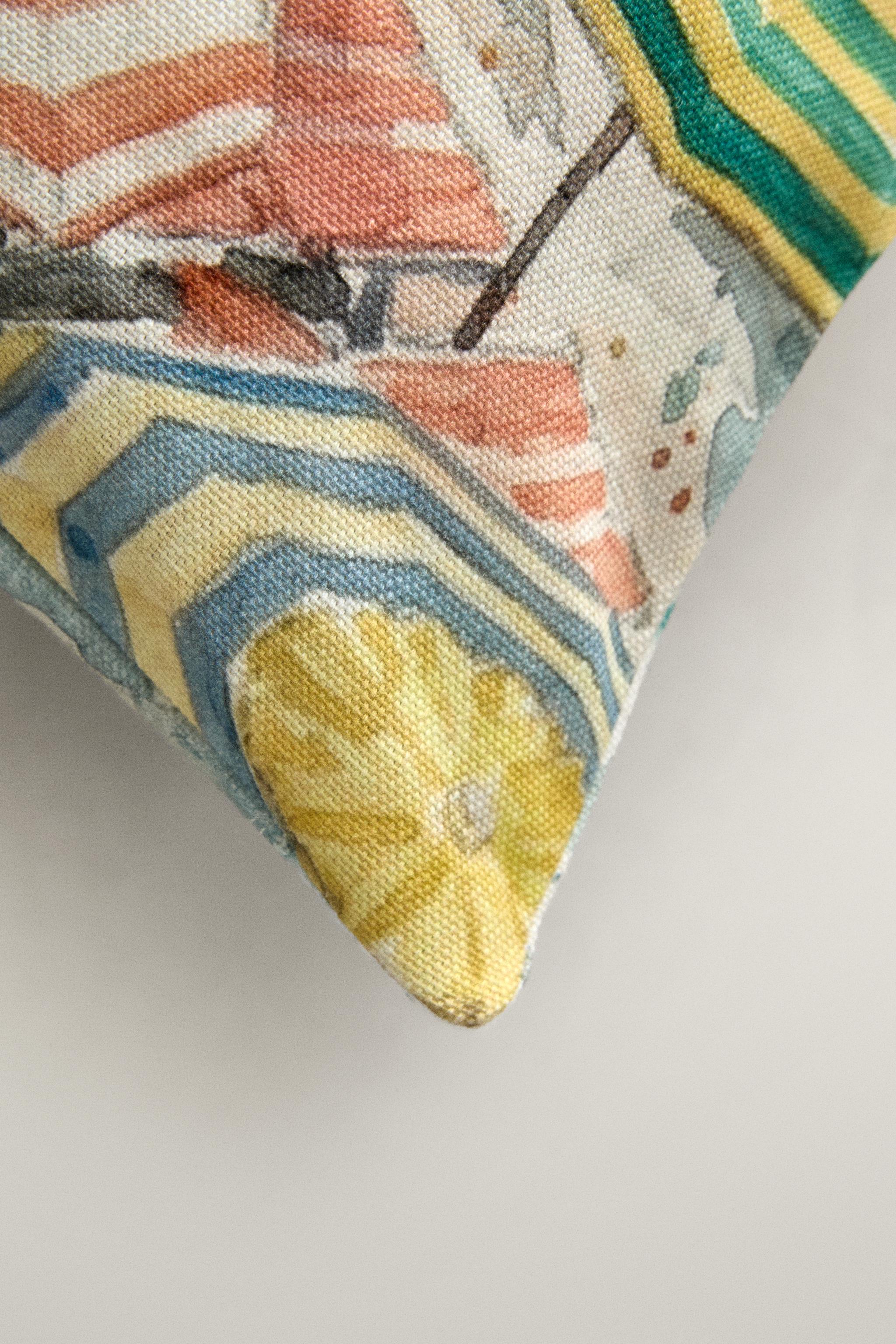 UMBRELLA THROW PILLOW COVER — Blue
