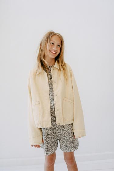 BLOUSON EN SERGÉ EFFRANGÉ - Sable / Chiné de Zara