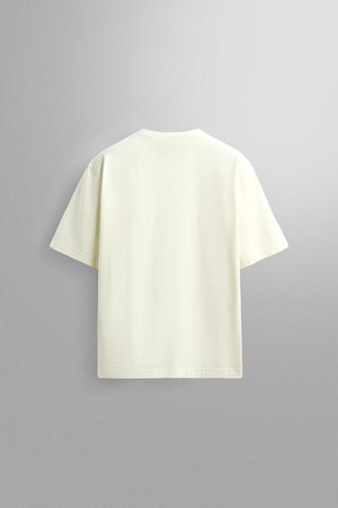 TRAINING COTTON T-SHIRT - Ecru by Zara - Image 7