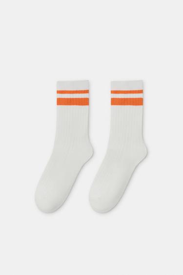 SOKKEN MET CONTRASTERENDE STREPEN - Ecru van Zara